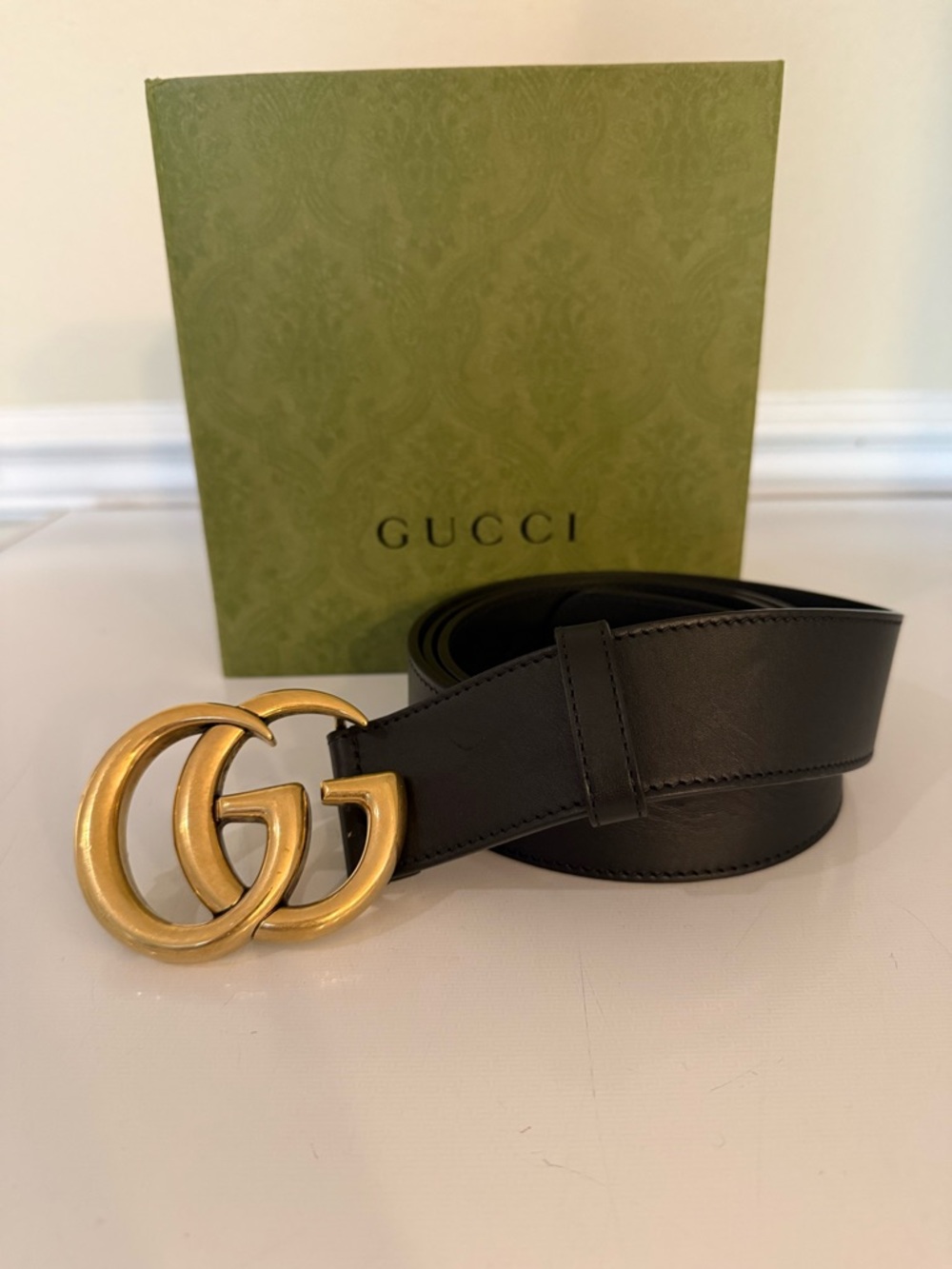 Gucci Belt: GG Marmont wide belt 
Size:120 - Picture 2 of 6